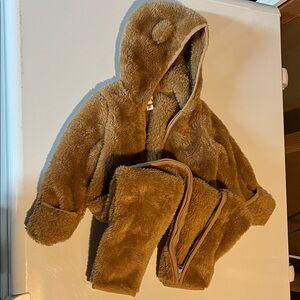 GAP Plush Tan Baby Fleece Bodysuit